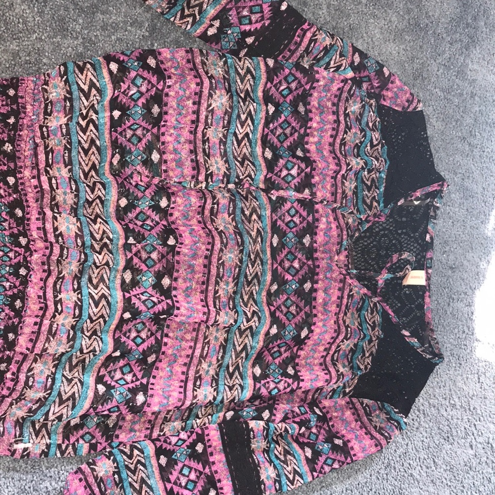 Aztec Print Long Sleeve Shirt